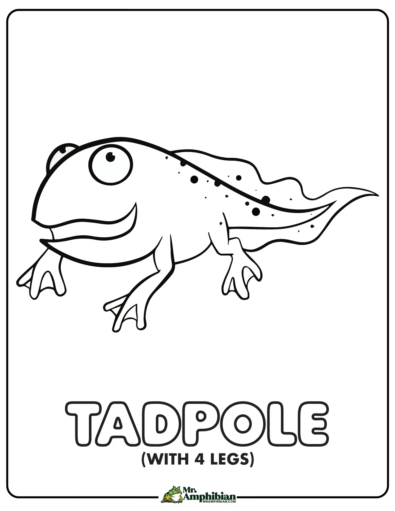 Tadpole Coloring Page 03