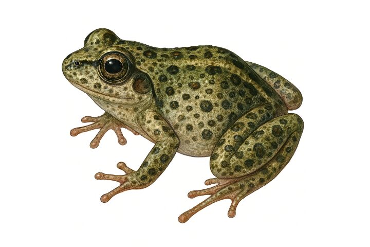 Spotted Chirping Frog (Eleutherodactylus guttilatus) Illustration