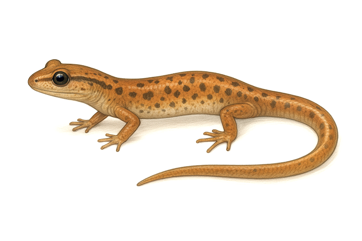 Cave Salamander (Eurycea lucifuga) Illustration