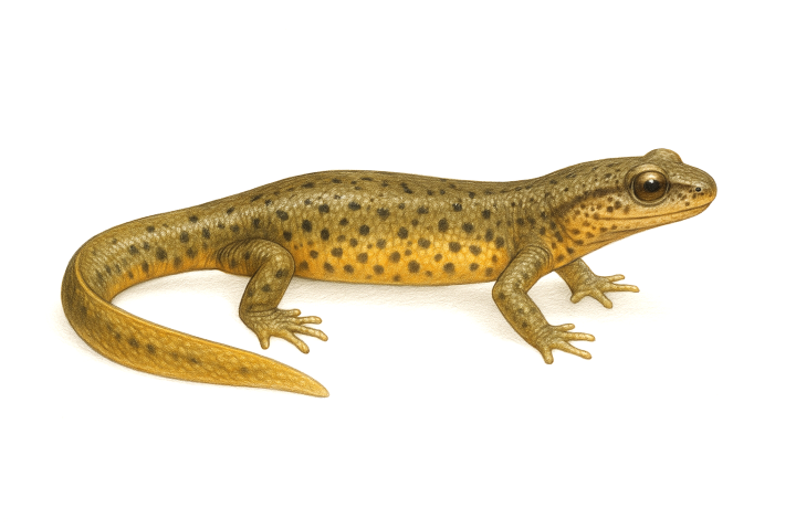 Columbia Torrent Salamander (Rhyacotriton kezeri) Illustration