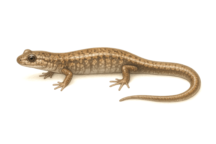 Cumberland Plateau Salamander (Plethodon kentucki) Illustration