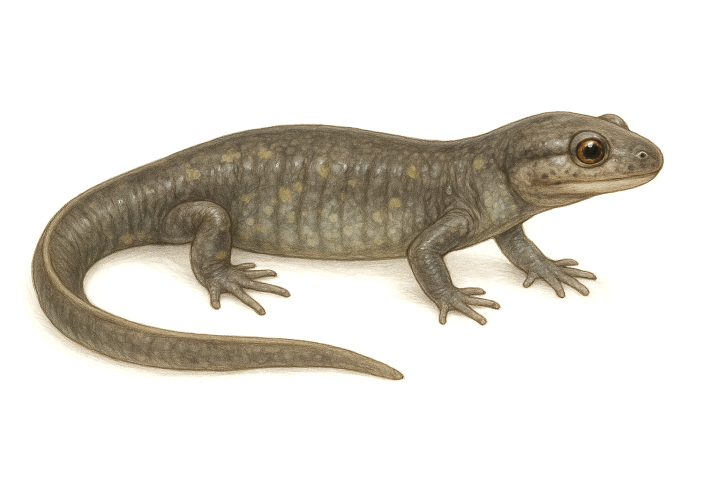 Jefferson Salamander (Ambystoma jeffersonianum) Illustration