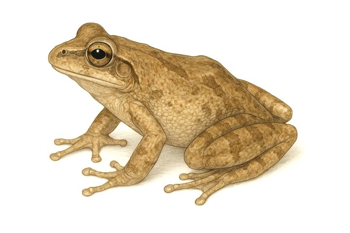 Lowland Burrowing Tree Frog (Smilisca fodiens) Illustration